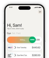 Phone showing the app interface
