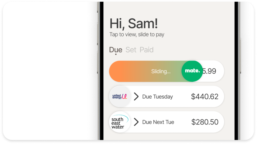 Pay your bills with a slide